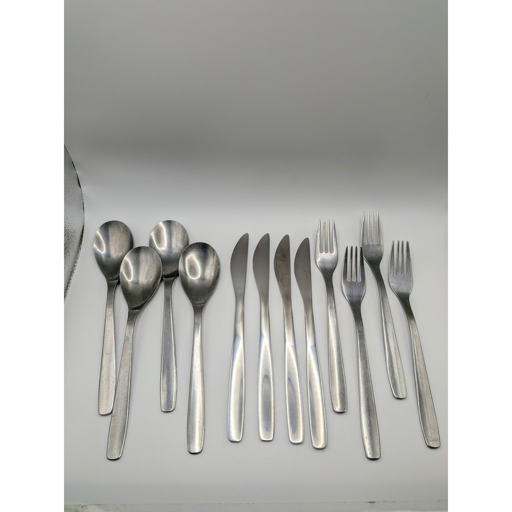 IKEA 22185 Stainless Steel Flatware Set 12 Piece Mixed Lot Spoons Forks Knives